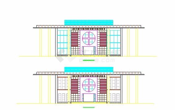 某六层扇形商业综合楼建筑施工图-图一