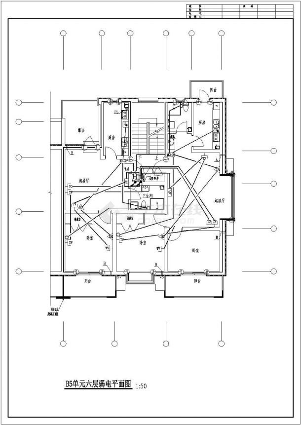 某地区多层住宅商业楼电气设计CAD图-图二