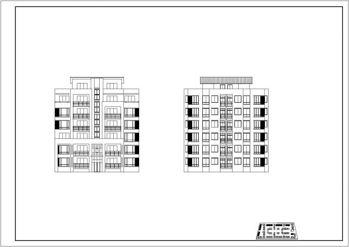 某地小型六层扇形商业综合楼建筑施工图_图1