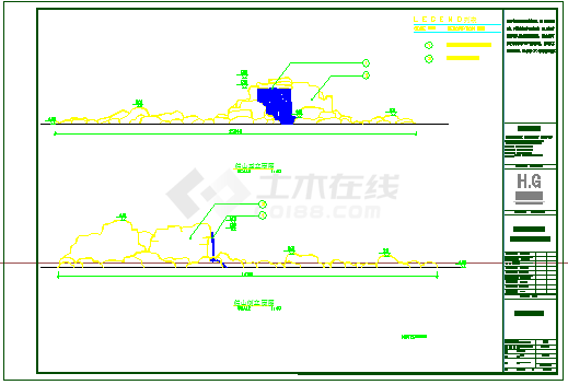 上海某社区局部景观设计图纸-图二