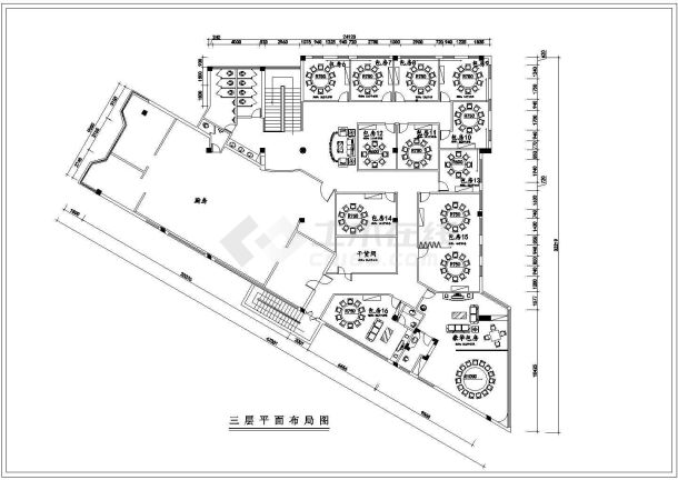 某地高档酒楼装修CAD设计施工图-图二