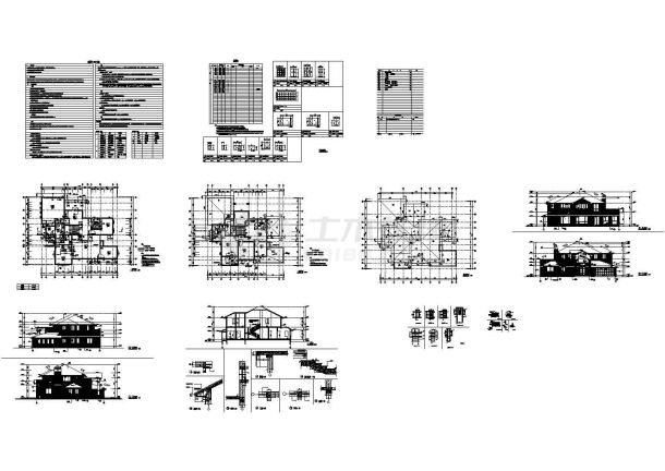 【山西】某别墅建筑结构设计施工图-图一