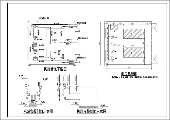 办公楼地源热泵系统设计图纸_图1