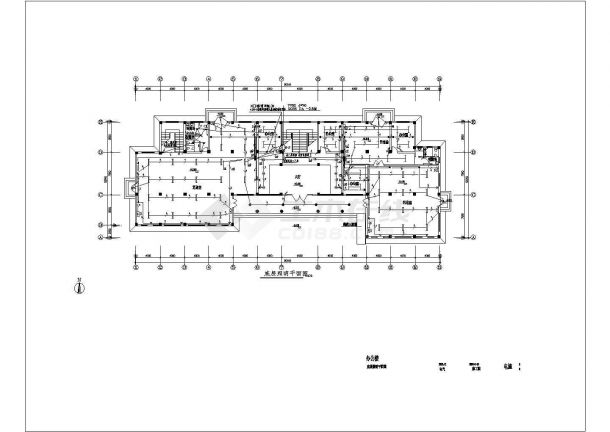 办公楼具体电气设计及施工全套CAD图-图一