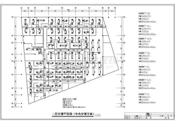 某地区星级大酒店空调经典系统cad施工设计图纸-图二