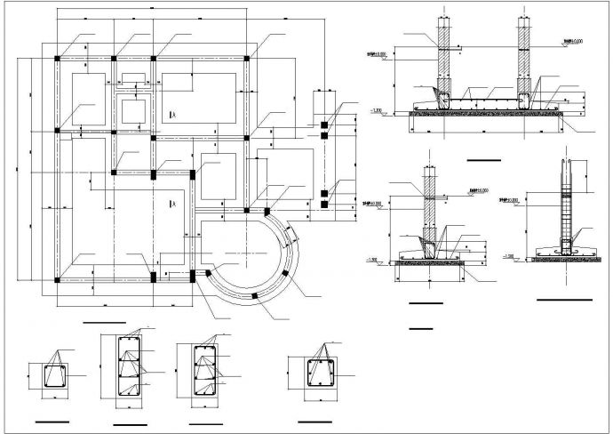 两层小别墅建筑全套CAD结构图纸_图1