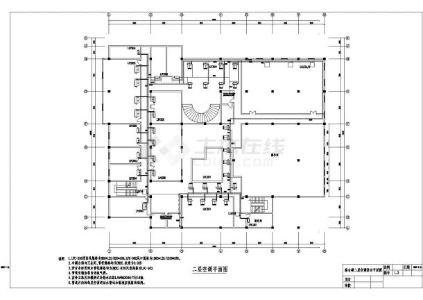 综合楼及宾馆整套中央空调设计经典cad平面施工图纸-图二