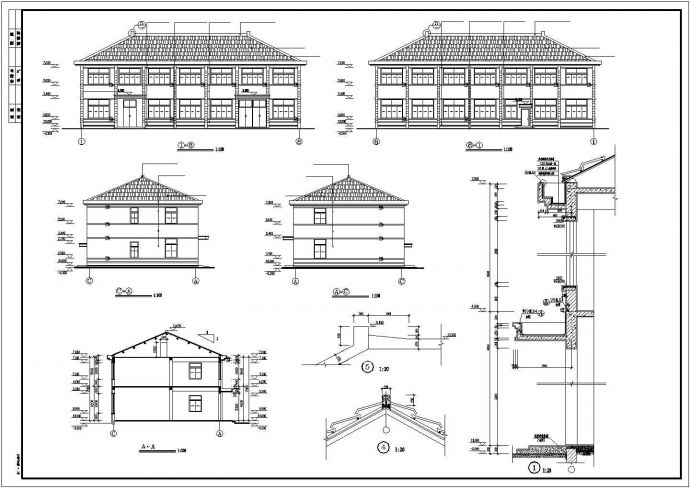 某地区二层小厂房CAD建筑施工图_图1