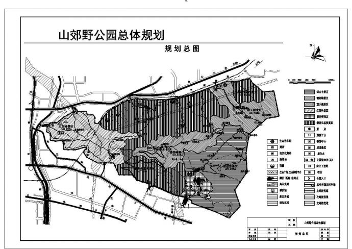 某山郊野公园总体规划总平面建筑图_图1