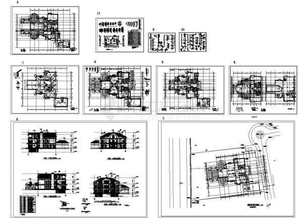 -1+3层意大利式别墅全套建筑设计施工图-图一