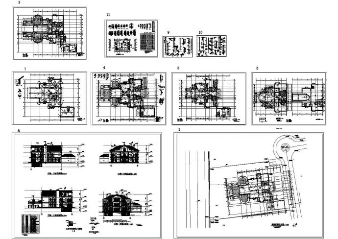 -1+3层意大利式别墅全套建筑设计施工图_图1