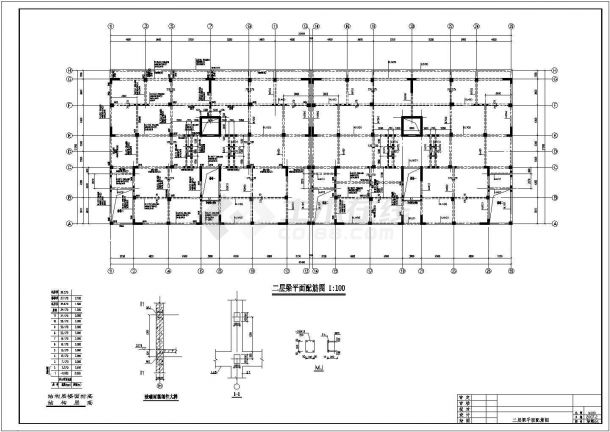 某11层框架剪力墙结构商住楼设计施工图-图二