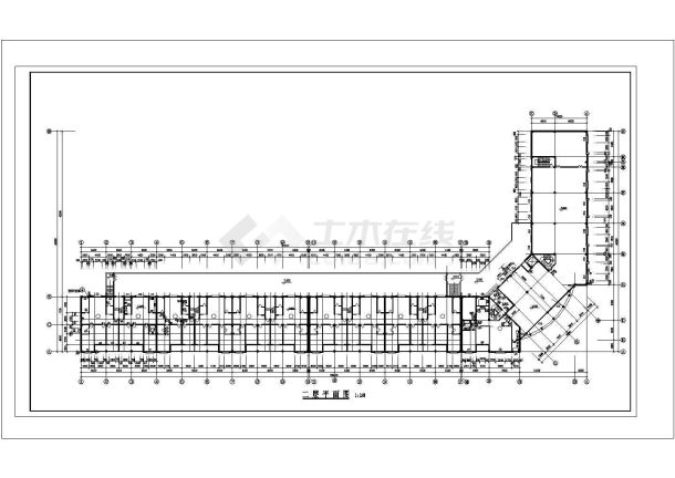 某地三层办公楼的建筑施工图纸（全套）-图一