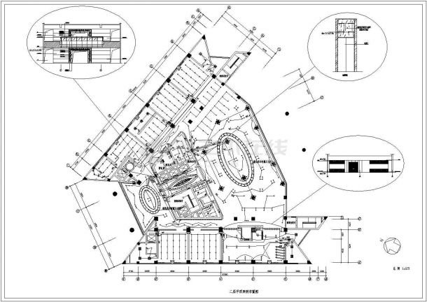 酒店办公楼电气照明电气设计全套cad施工图-图二