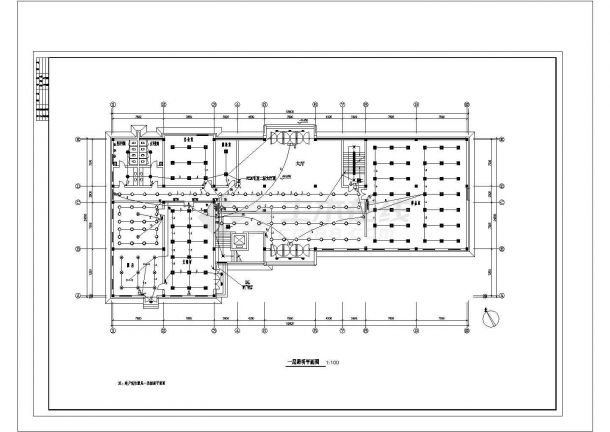 利达办公楼全套具体电气设计施工CAD图-图二