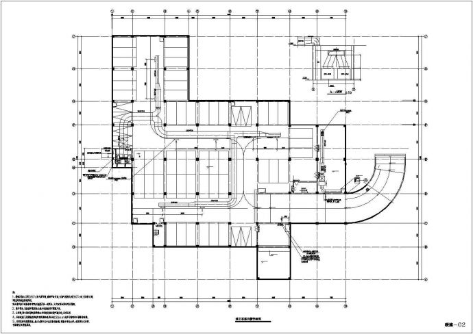 某影院空调系统cad设计详情图纸_图1
