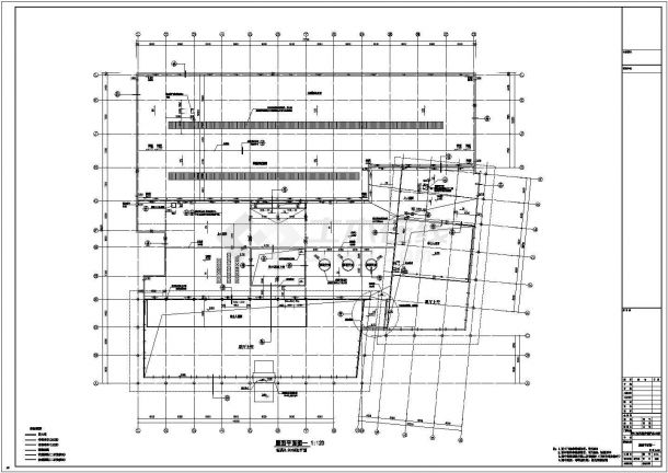 某地两层钢结构金属波纹板外墙汽车4S店建筑施工图-图二