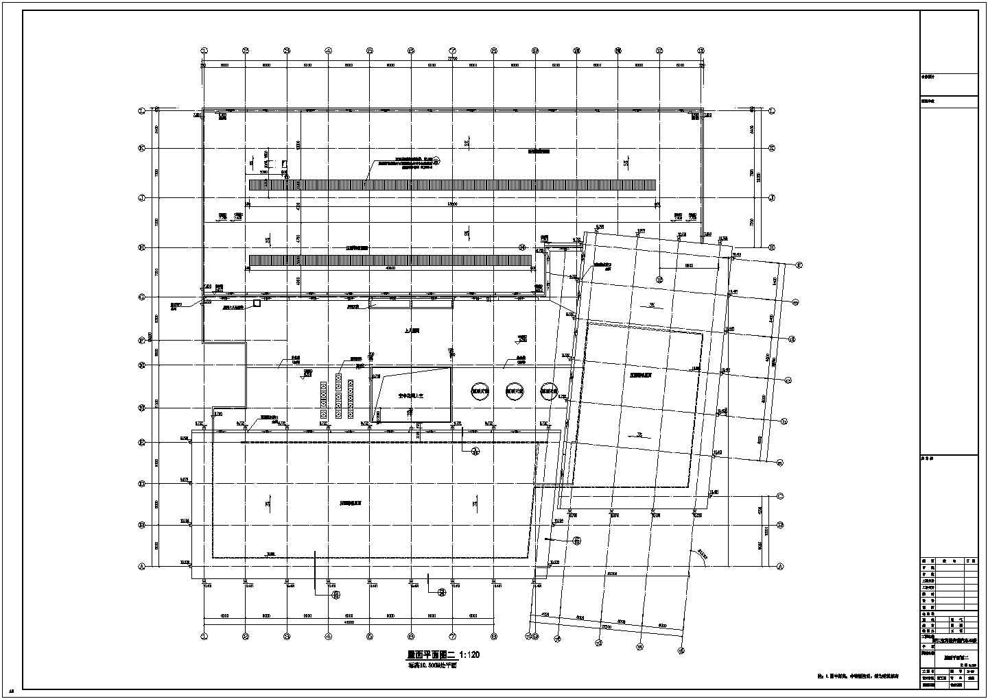 某地两层钢结构金属波纹板外墙汽车4S店建筑施工图