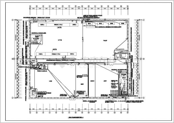 某地区大型印刷厂房电气施工设计图-图二