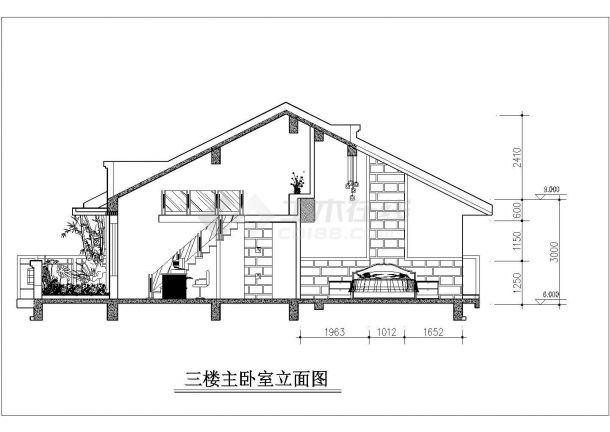 某市别墅装修设计方案施工图纸（全套）-图一