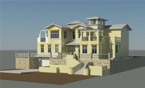 某别墅项目BIM项目模型Revit-建筑图纸-图二
