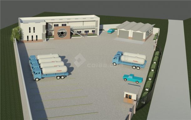 加油站服务区BIM项目模型Revit-建筑-图一