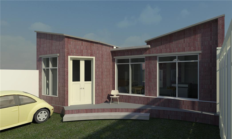 单层别墅设计BIM项目模型Revit