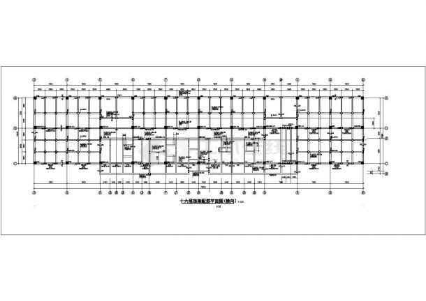 某商务办公大厦cad框架结构施工工程图-图二
