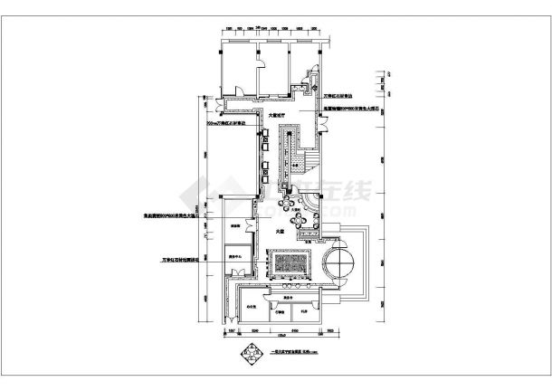 大堂结构设计方案及施工全套CAD详图-图二