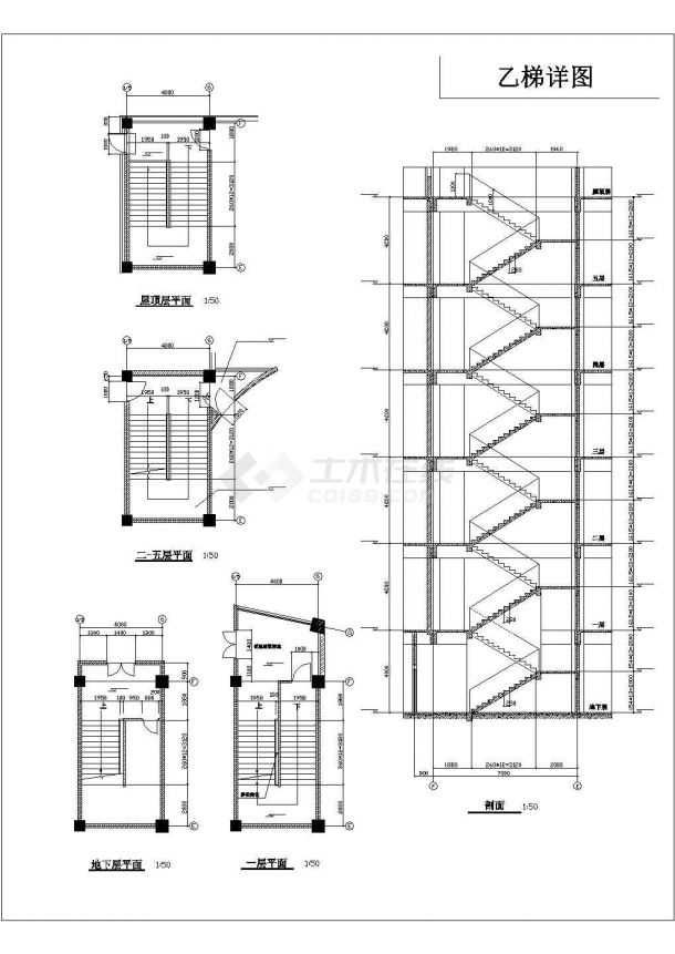 某地超市商业建筑施工图-图二