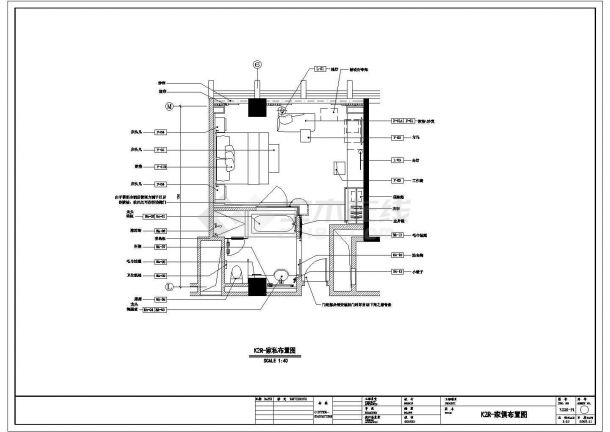 酒店客房结构设计方案及施工全套CAD平面图-图二