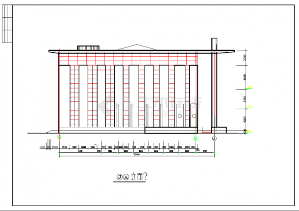 城建图书馆建筑设计CAD施工方案图-图二