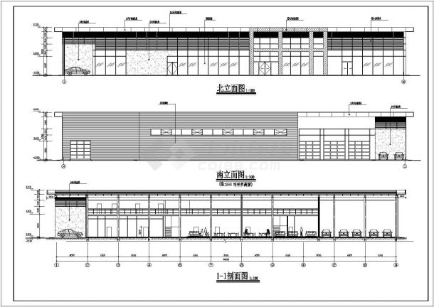宝马汽车4S店建筑详细设计CAD图-图二