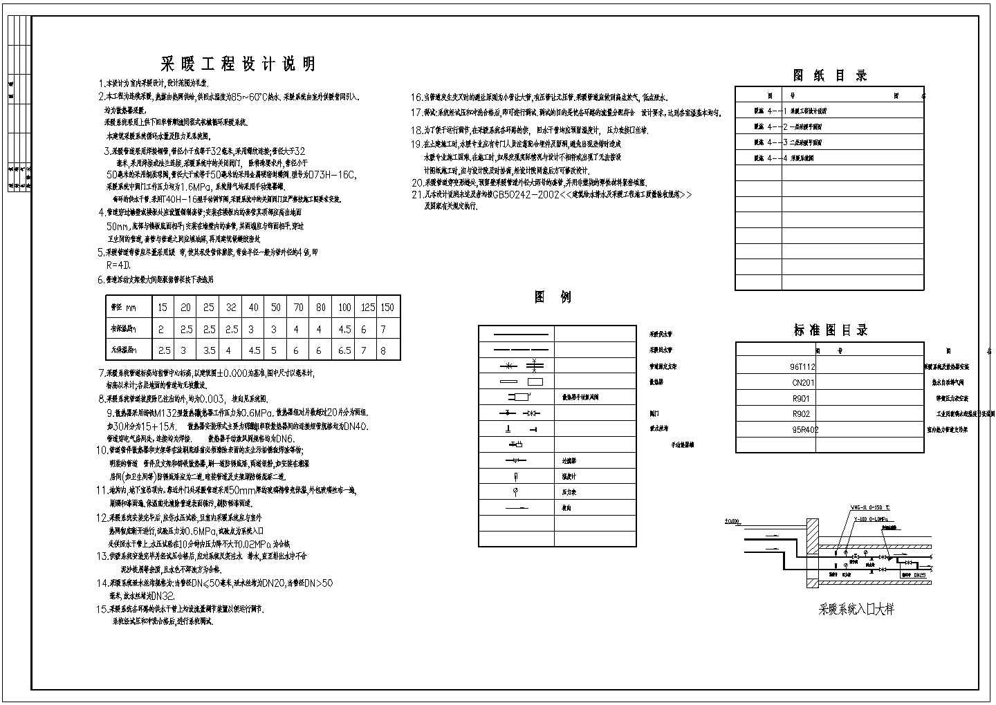 某礼堂采暖工程施工图