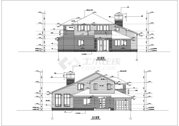 一套小型简单别墅建筑施工图纸（共6张）-图二