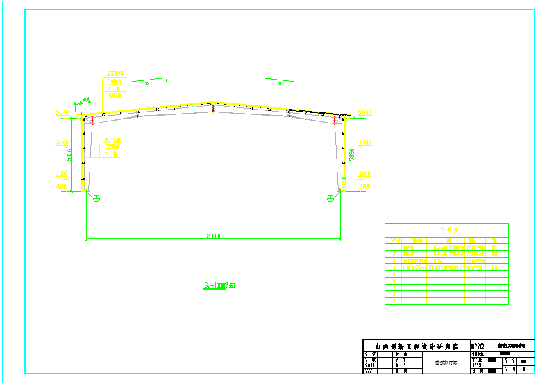 钢结构厂房20X108米方案设计图