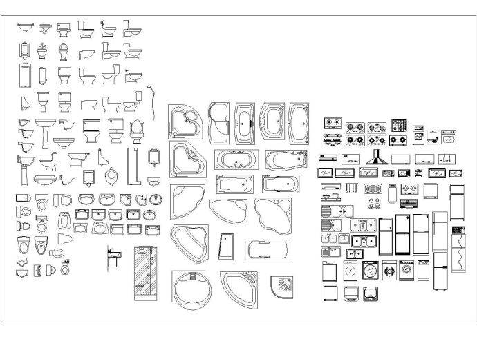 室内建筑设计常用物件CAD图块集_图1