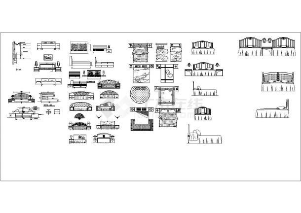 室内建筑设计常用物件CAD图块集-图二