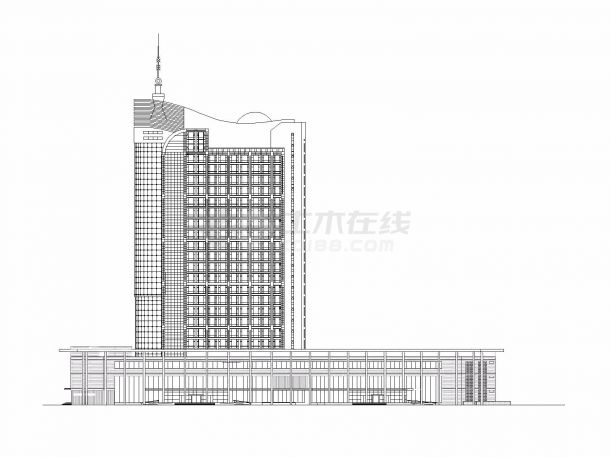 某地酒店及会议中心外工程建筑施工图-图一