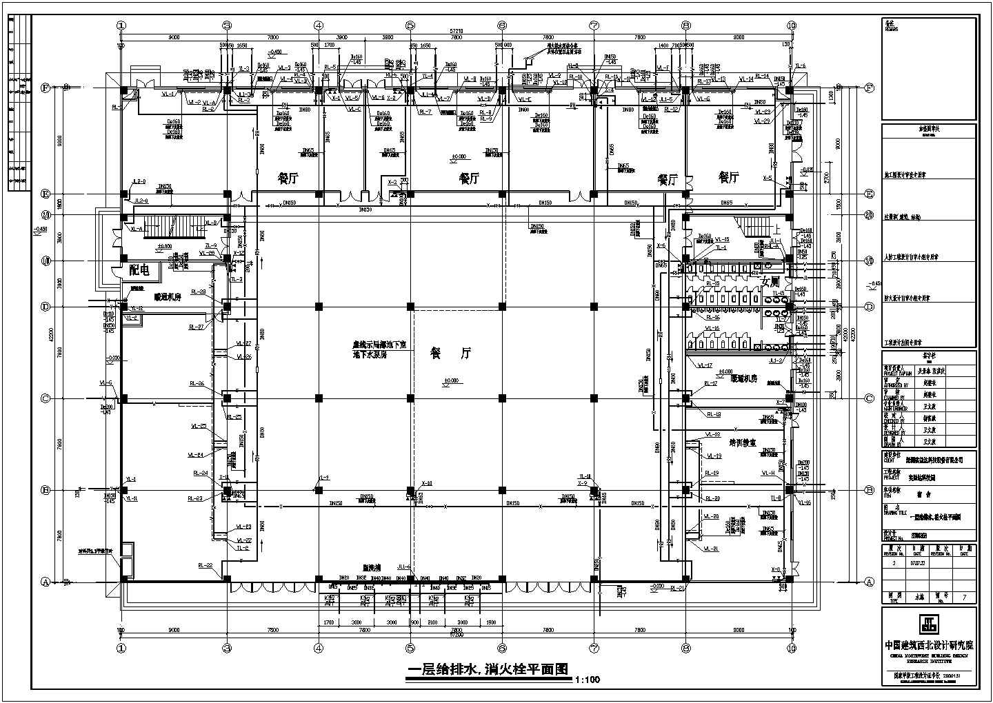 深圳某工业园区厂房和宿舍给排水设计图