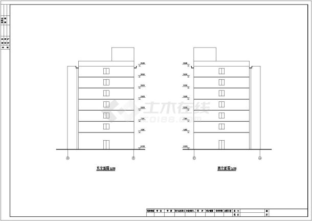 某地七层宾馆建筑设计方案图-图一