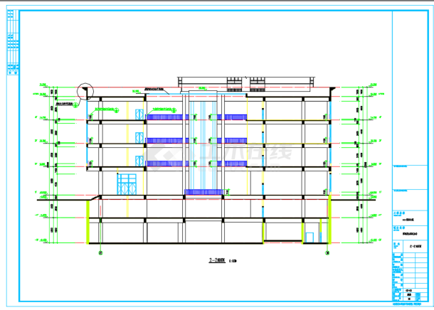 某地二十四层商务大厦建筑设计施工CAD图-图二
