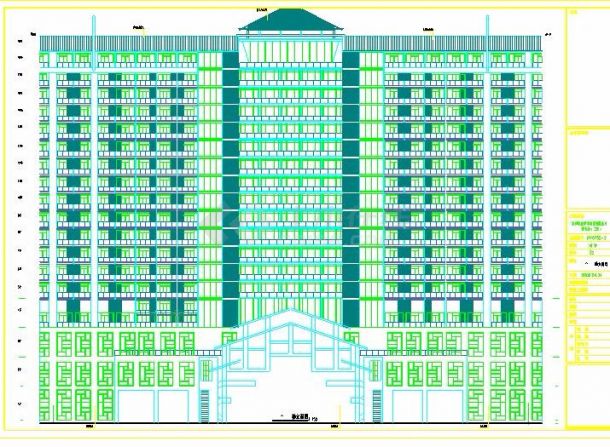 某地旅游区高档酒店建筑方案设计图-图二