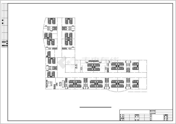 某地三层招待所建筑方案图-图一