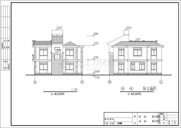 新农村某二层独栋住宅建筑设计施工图-图二