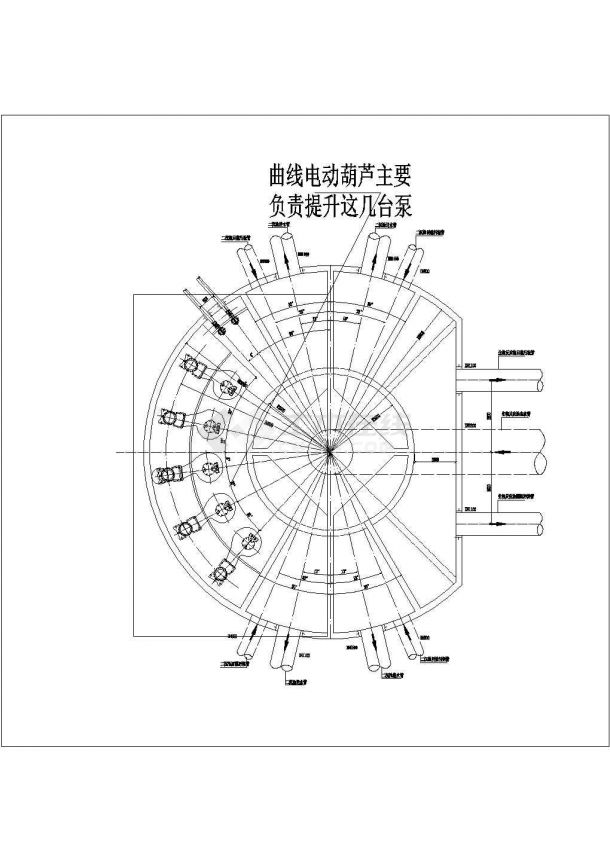 某污水处理厂二次沉淀池系统设计图纸-图一