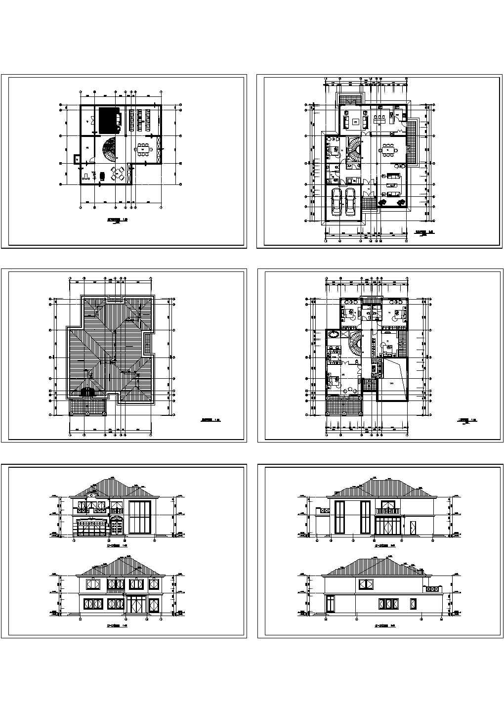 一套台北私人豪华别墅建筑设计图纸