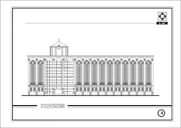 某办公楼方案设计CAD施工详情图纸-图一