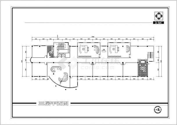 某办公楼方案设计CAD施工详情图纸-图二