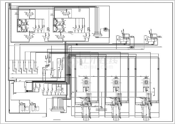 某建筑蒸气锅炉详细cad施工设计图纸-图一